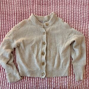 Everlane Oatmeal Ribbed Cardigan
